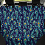 Peacock Feather Pattern Print Pet Car Back Seat Cover