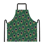 Peacock Tail Pattern Print Apron