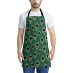 Peacock Tail Pattern Print Apron