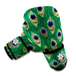 Peacock Tail Pattern Print Boxing Gloves