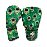 Peacock Tail Pattern Print Boxing Gloves