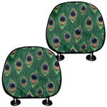 Peacock Tail Pattern Print Car Headrest Covers