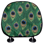 Peacock Tail Pattern Print Car Headrest Covers