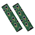 Peacock Tail Pattern Print Car Seat Belt Covers