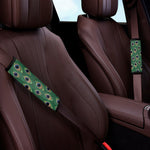 Peacock Tail Pattern Print Car Seat Belt Covers
