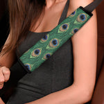 Peacock Tail Pattern Print Car Seat Belt Covers