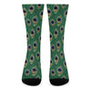 Peacock Tail Pattern Print Crew Socks