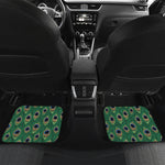 Peacock Tail Pattern Print Front and Back Car Floor Mats
