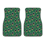 Peacock Tail Pattern Print Front Car Floor Mats