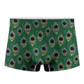 Peacock Tail Pattern Print Men's Boxer Briefs