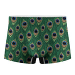Peacock Tail Pattern Print Men's Boxer Briefs