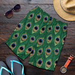 Peacock Tail Pattern Print Men's Shorts