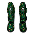 Peacock Tail Pattern Print Muay Thai Shin Guards
