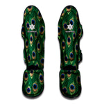 Peacock Tail Pattern Print Muay Thai Shin Guard