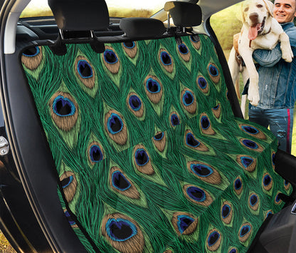 Peacock Tail Pattern Print Pet Car Back Seat Cover