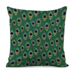Peacock Tail Pattern Print Pillow Cover