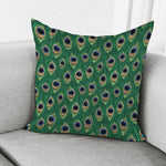 Peacock Tail Pattern Print Pillow Cover