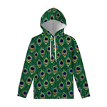 Peacock Tail Pattern Print Pullover Hoodie