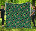 Peacock Tail Pattern Print Quilt