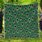 Peacock Tail Pattern Print Quilt