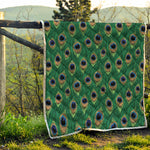 Peacock Tail Pattern Print Quilt