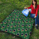 Peacock Tail Pattern Print Quilt