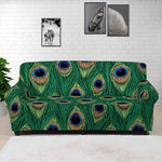 Peacock Tail Pattern Print Sofa Cover