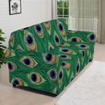 Peacock Tail Pattern Print Sofa Cover
