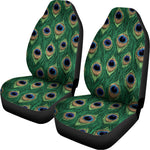 Peacock Tail Pattern Print Universal Fit Car Seat Covers