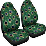 Peacock Tail Pattern Print Universal Fit Car Seat Covers