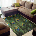 Peacock Tail Print Area Rug