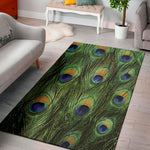 Peacock Tail Print Area Rug