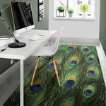 Peacock Tail Print Area Rug