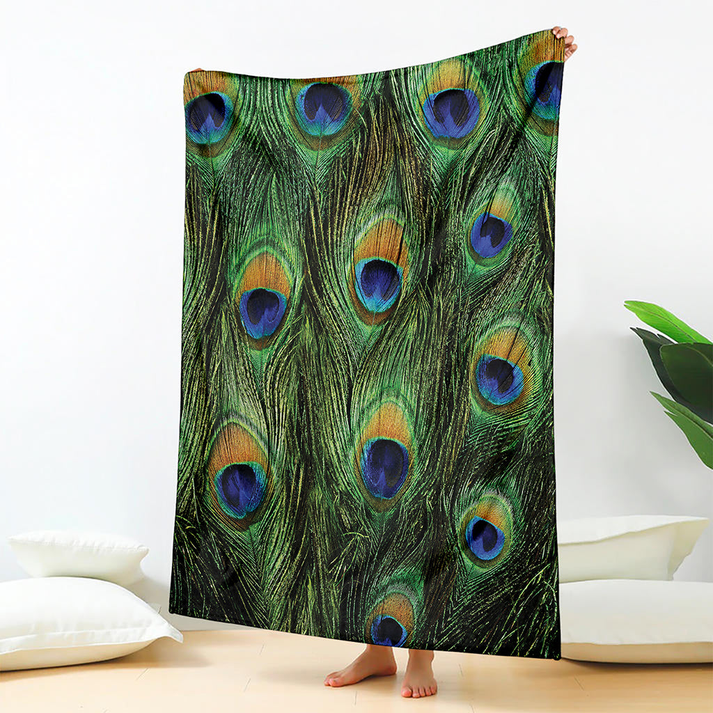 Peacock Tail Print Blanket