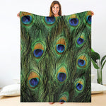 Peacock Tail Print Blanket