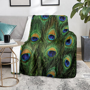 Peacock Tail Print Blanket