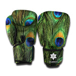 Peacock Tail Print Boxing Gloves