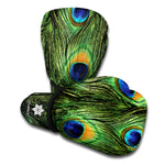 Peacock Tail Print Boxing Gloves