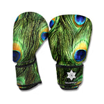 Peacock Tail Print Boxing Gloves