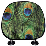 Peacock Tail Print Car Headrest Covers