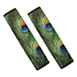 Peacock Tail Print Car Seat Belt Covers