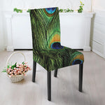 Peacock Tail Print Dining Chair Slipcover