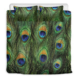 Peacock Tail Print Duvet Cover Bedding Set