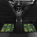 Peacock Tail Print Front and Back Car Floor Mats