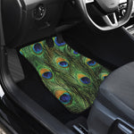 Peacock Tail Print Front and Back Car Floor Mats