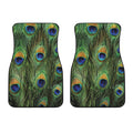 Peacock Tail Print Front Car Floor Mats