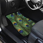 Peacock Tail Print Front Car Floor Mats