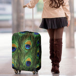 Peacock Tail Print Luggage Cover