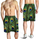 Peacock Tail Print Men's Shorts