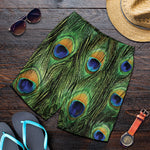 Peacock Tail Print Men's Shorts
